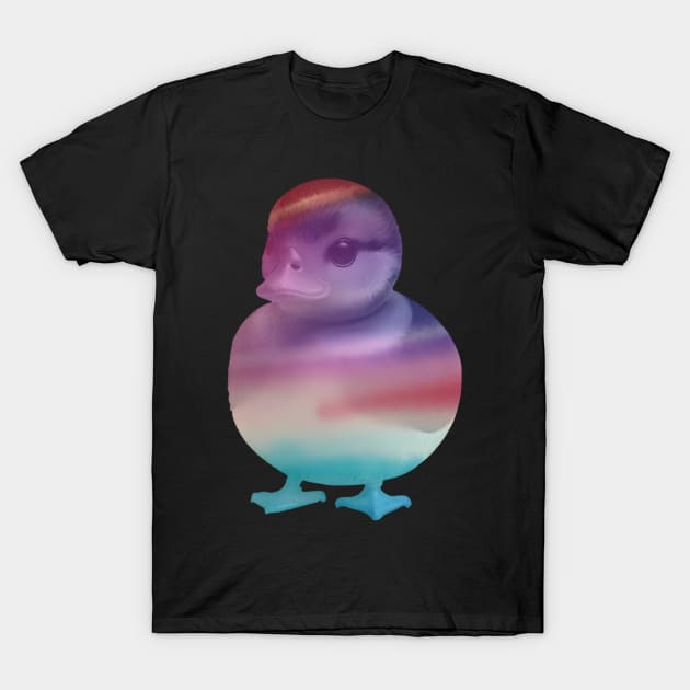 Purple blue watercolor ducky T-Shirt by Geomhectic